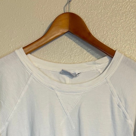 Hot Cotton Top Women Med White 100% Cotton Layered Hem Relax Casual Lagenlook‎ - Picture 2 of 8